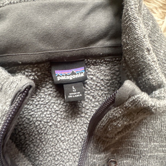 Boys Patagonia Better Sweater Size L 12 Grey - Picture 3 of 3